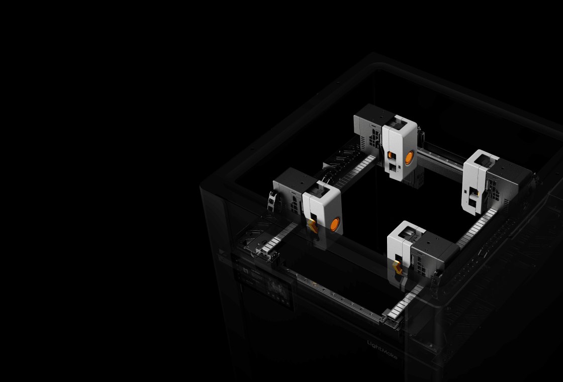 Four independent print heads